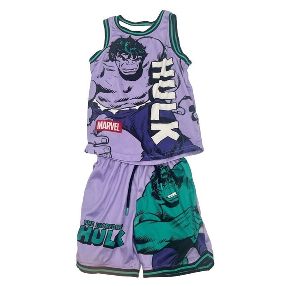 Marvel Hulk Shorts and Tank Set Sz Youth 6 - Picture 1 of 3